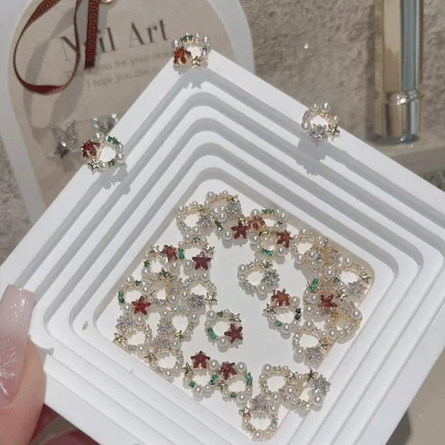 Ювелирное украшение со стразами, украшение для ногтей, цирконий из жемчуга, бусины, аксессуар, легкий роскошный стиль, популярно в интернете