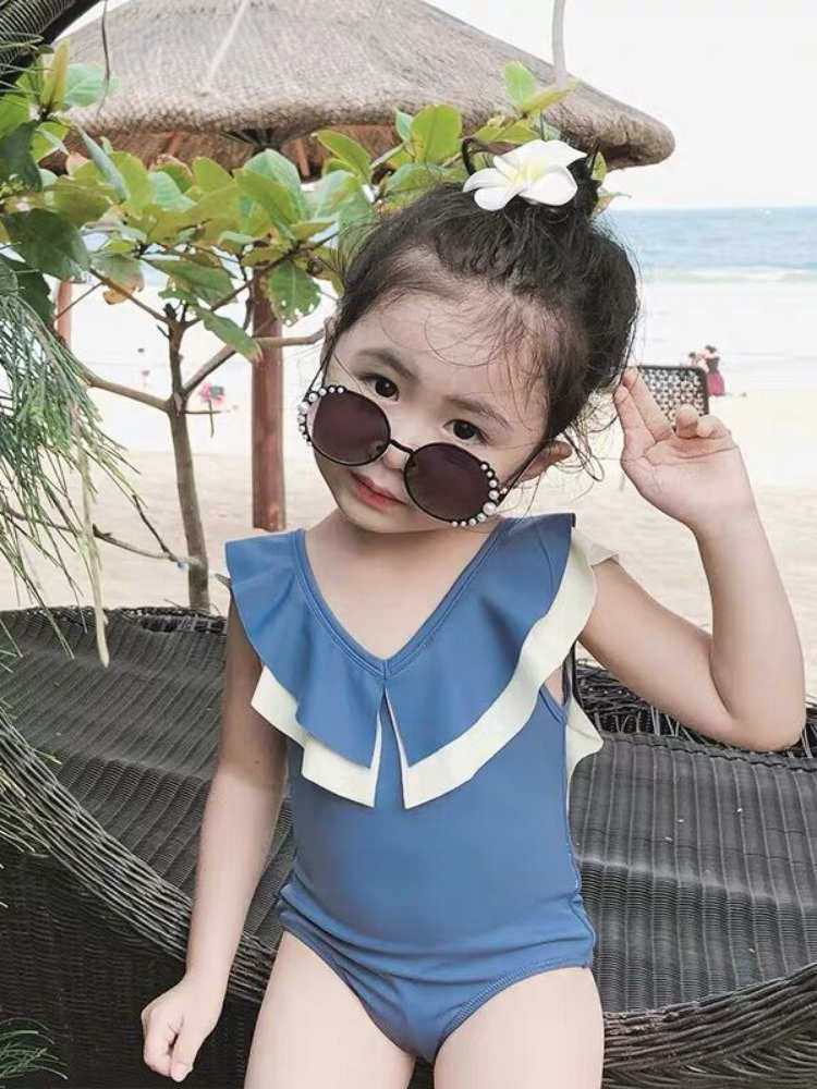 Children's swimsuit female baby 2021 new internet red children 2-1 3-year-old girl 4 swimsuit beach bathing suit