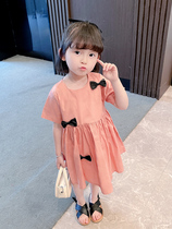 2021 new 1 one 2 two-year-old girl dress summer short-sleeved childrens Western style pure cotton childrens princess dress summer dress