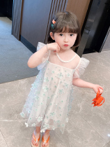 2-3-year-old girls sleeveless dress summer thin mesh little fairy princess sundress childrens Western style summer dress