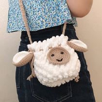 Handmade bag diy material bag summer wool homemade woven simple shoulder bag Hand bag bucket bag to send girlfriend