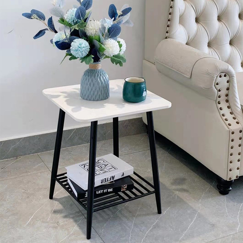 Slate side table light luxury sofa side table living room minimalist small coffee table balcony storage simple modern small square table corner table