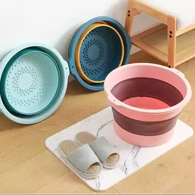 Foldable foot tub home space-saving plastic massage foot basin over the calf over the knee