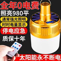Bulb LED Charged Swing Ground Showering Solar Lighting Emergency Home Multifunction Outdoor Light Bulb Night Market Large Capacity A