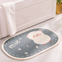 Bedroom bathroom ground mat (toilet) super absorbent speed dry foot mat non-slip (machine washable bedside rug