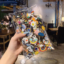 A bag of cute Japanese brooch ins metal tide badge personality accessories cartoon clothes pin summer accessories
