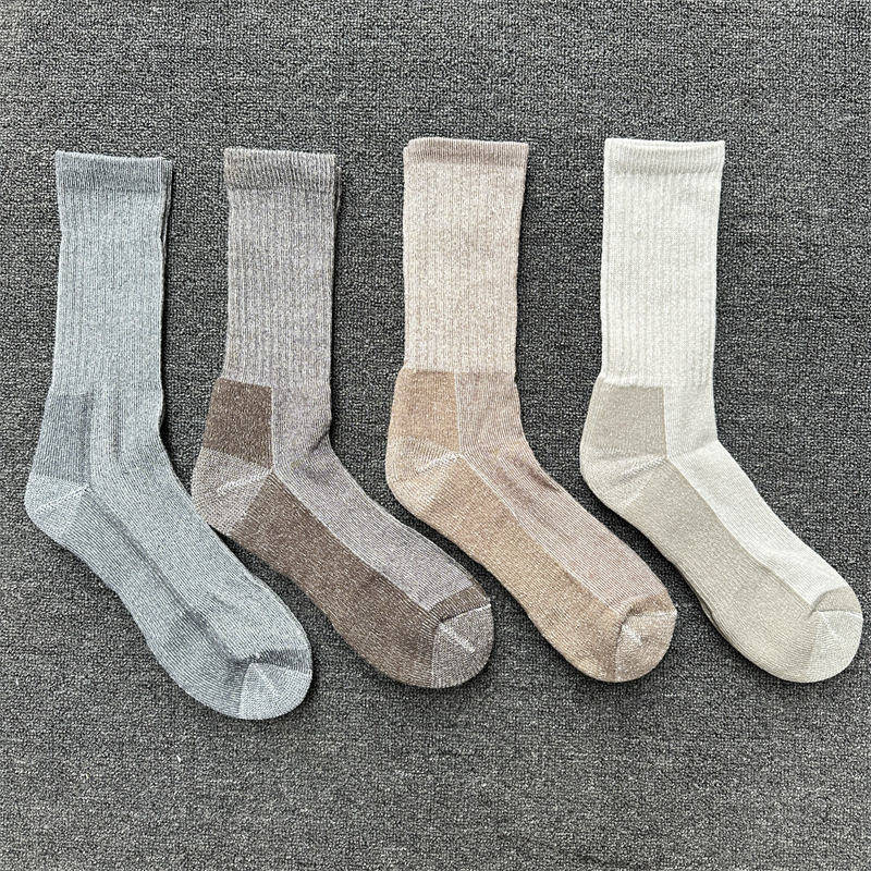 Merino Wool Socks Outdoor Mountaineering Hiking Mid-High Autumn and Winter Warm Unisex Sweat-Wicking Sports Socks