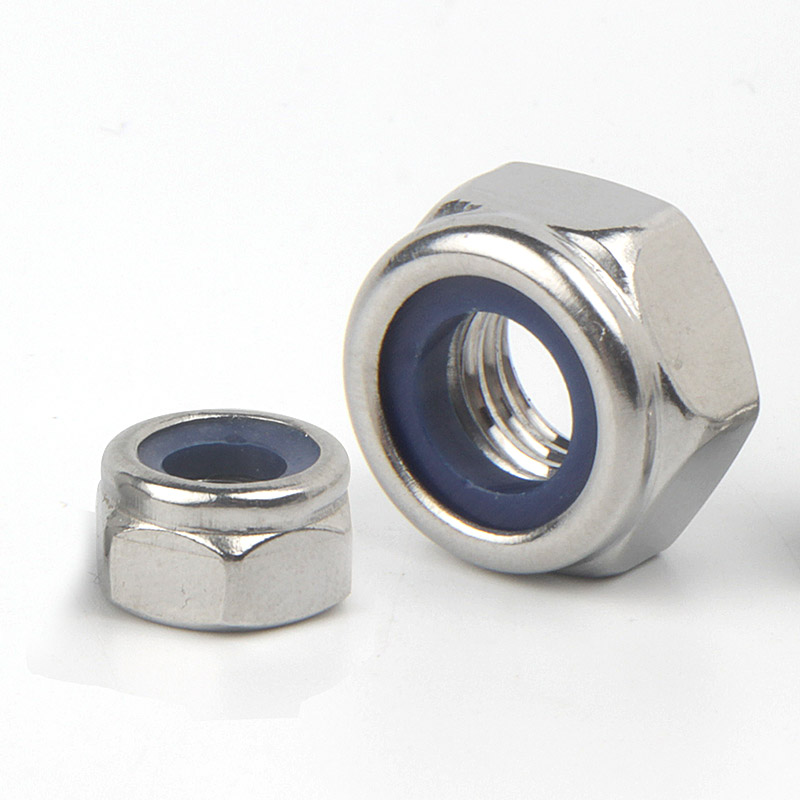 Anti - pine nut 304 stainless steel hexagonal lock nut Self - lock anti - slip screw cap M3M4M5M6M8M10M12