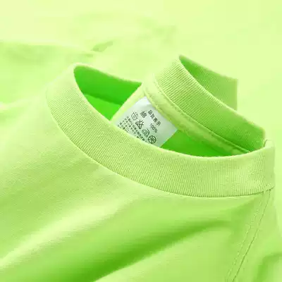 Xinjiang cotton two needles 250g heavy cotton round neck short-sleeved T-shirt women loose casual simple bottoming shirt men