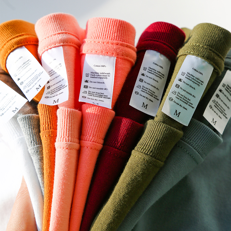 Top New frontier cotton II Needle Day Department Click pure cotton short sleeve round collar T-shirt woman pure color easy to hit bottom male couple