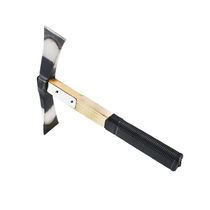 Hand-forged pickaxe double flat pure steel digging mountain pickaxe hoe outdoor dual-use all-steel hoe digging soil tree root agricultural split firewood