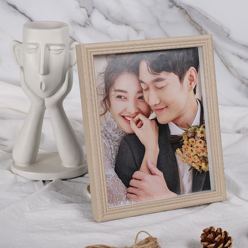 Photo frame custom swing table photo studio high-end 8 inch 10 inch wedding photo album wash photos plus make wooden ornaments