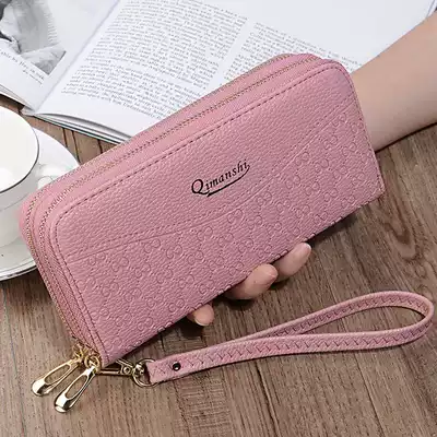 Women's wallet female long version multifunctional wallet 2019 new fashion double zipper card bag clutch wallet tide