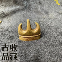 Ancient Play Bronze Ware Collection Brass Mountain Type Pen Holder Multifunction Pen Mountain Boutique Pen bronze Town paper Town Paper Town Wenfang pendulum piece