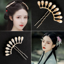 Hair Hairpin Ancient Wind Hair Accessories Brief Daily Ancient Fashion Head Accessories Hanfu Photo Photography Hairpin Net Red Super Fairy Hairpin Accessories