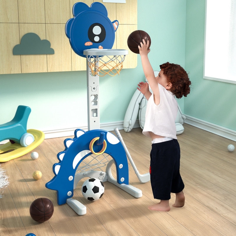 Children's puzzle shooting basketball frame can be lifted indoor 1-8 toy boys 3 baby children children's home football