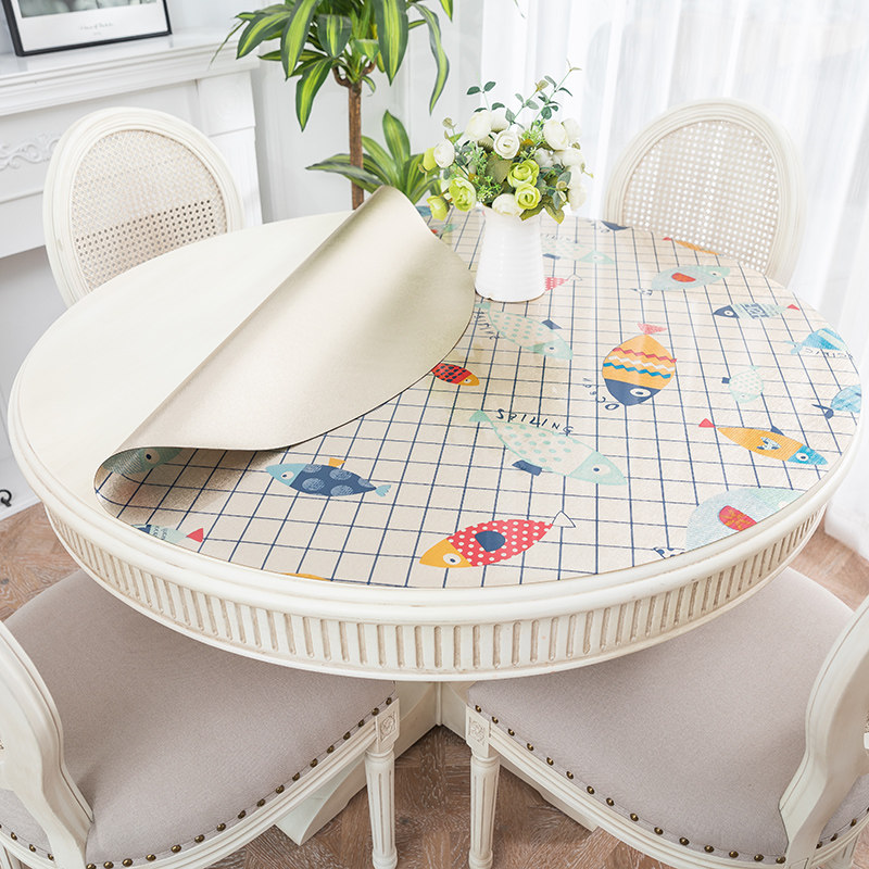 Tablecloth Oval table cloth Round corner desk mat Anti-dirt rubable table mat Table cloth Water-proof and oil-proof round