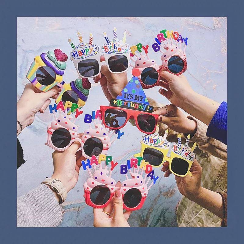 Birthday glasses couple birthday party funny glasses children adult photo net red sun flower girlfriends sunglasses