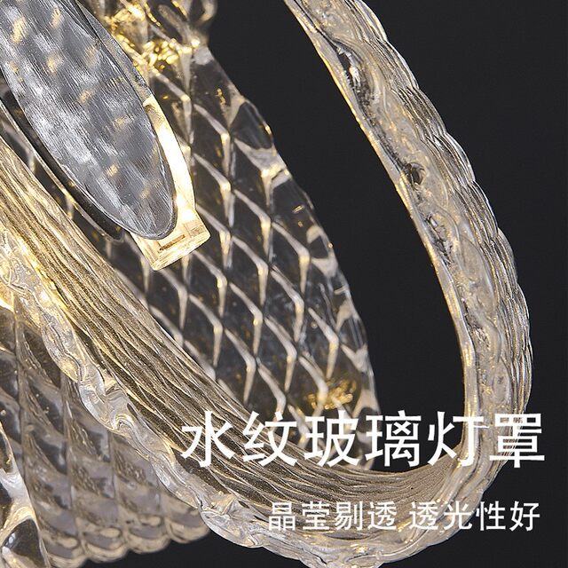 Modern Minimalist Luxury All-Copper Living Room Chandelier, Creative Designer Art Flower Art Lamp for Dining Room and Bedroom