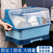 Kitchen Bowls Chopstick containing box Large Number of plastic bowls cabinet Drawer Drain Bowl Racks with lid shelkers Bowl Box Home