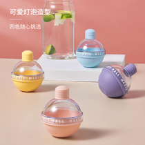 Large ice hockey ice maker whiskey round ice hockey small light bulb ice grid ice hockey artifact home silicone ice cube mold