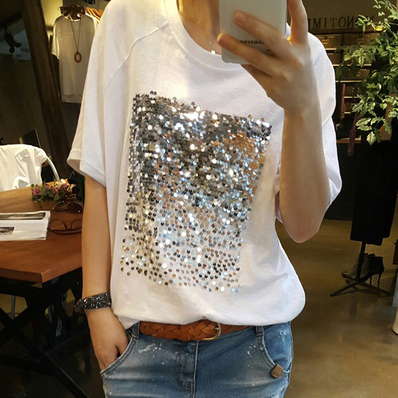 Tide loose large size bright short sleeve T shirt 2022 summer new Korean version casual slim collar coat