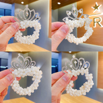 Children Crown Headwear Princess Flower Ring Super Fairy Hair Stirrup Wedding Head Flower Girl Head Stirrup Hair Dressing Girl Hair card