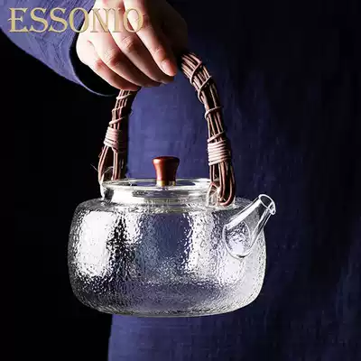 ESCONIO Heat-resistant glass Teapot Single pot tea maker Boiling water black crystal stove tea stove Large beam pot set