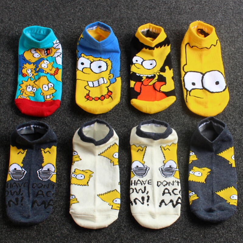 Socks Fun Socks Male Short Socks Ins Chains Summer Thin hidden Sox women's spring and autumn cute cartoon short cylinders Low bunch of damp socks cotton