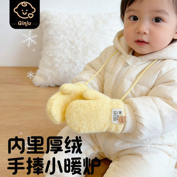 Baby Gloves Winter Children's Warm Fleece-Lined Mittens for 2-Year-Old Boys and Girls Infant Toddler Winter Knit