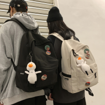 High-capacity Korean version original Shulazzang Backpack Men Tide for Double Shoulder Bag Junior High School Students in Schoolschool Female Students