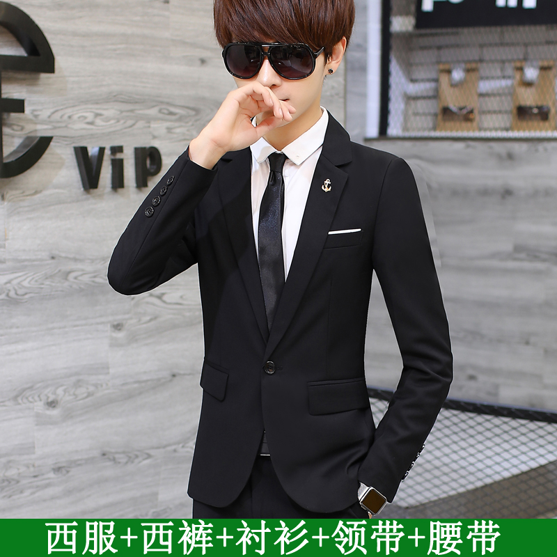 Men's suit suit teenagers Korean version with small suits for work clothes for students casual suits jacket positive loading