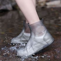 Shoe cover summer waterproof non-slip silicone rain shoe cover thickened wear-resistant women and children rain shoes foot cover rain water shoes