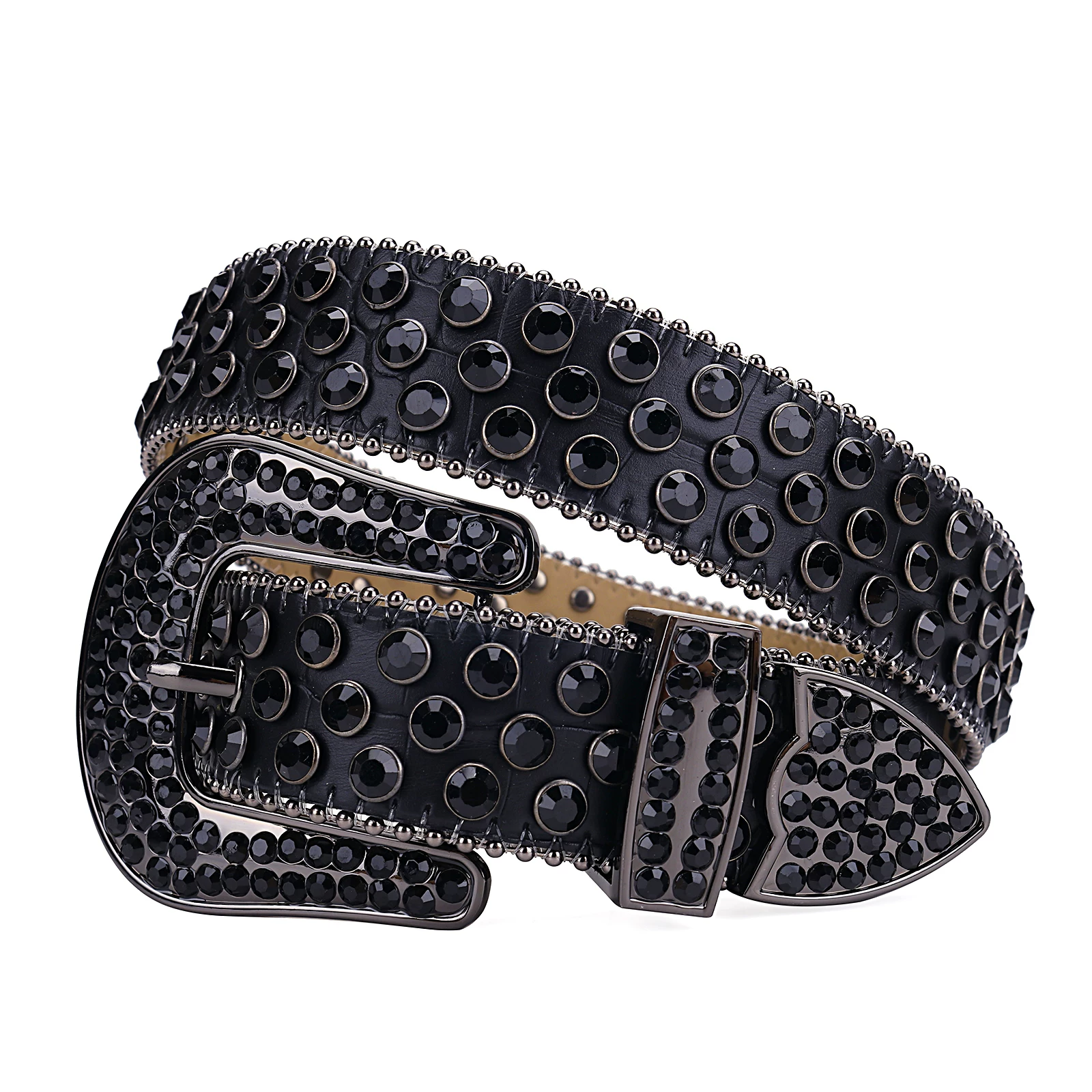 Пояса в западном punk RhineStones для женщин Мужчины высокого качества BL