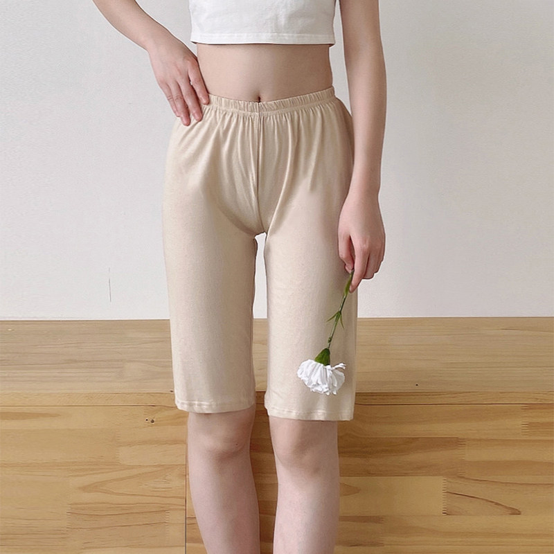 Five-point underwear spring and summer thin cotton underwear women's loose large size anti-glare safety pants