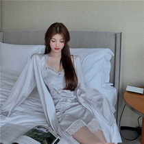 Harness Sleeping Skirt Woman Summer Slim Fit Ice Silk Sexy Lace Short Dress New Skirt Comfort home Casual Pyjamas