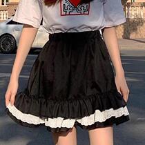 Summer day Department jk lace cake Short skirt Han version A character high waist half body dress Ins ultra fire Korean version loose fluffy dress
