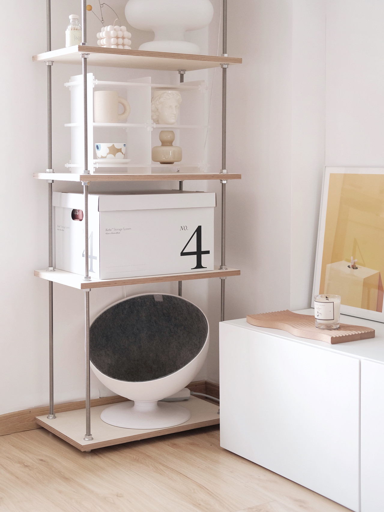 Designer DIY partition storage storage rack high living room bedroom cloakroom multifunctional medieval