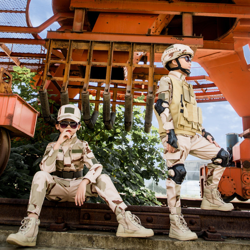 Children's special forces camouflage uniform boys spring long-sleeved outdoor training camp children's birthday gift 61