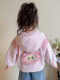 Girls' Cartoon Jacket Spring 2026 New Stylish Baby Hooded Windbreaker Children's Spring and Autumn Versatile Top