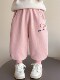Girls' Fleece-Lined Pants Autumn and Winter 2025 New Style Children's Fleece Sweatpants Stylish Little Girls' Casual Jogger Pants