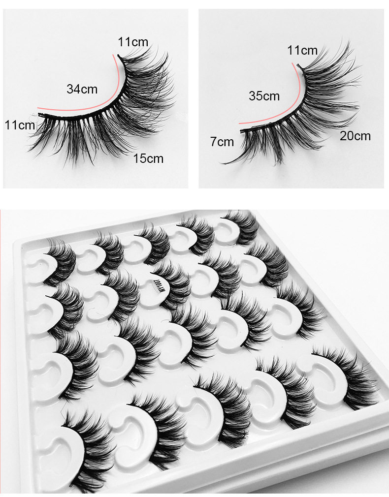 LOMO камера 10 pairs 8d mink hair natural curl thick false eyelashes