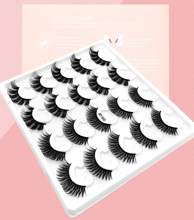 LOMO камера 10 pairs 8d mink hair natural curl thick false eyelashes