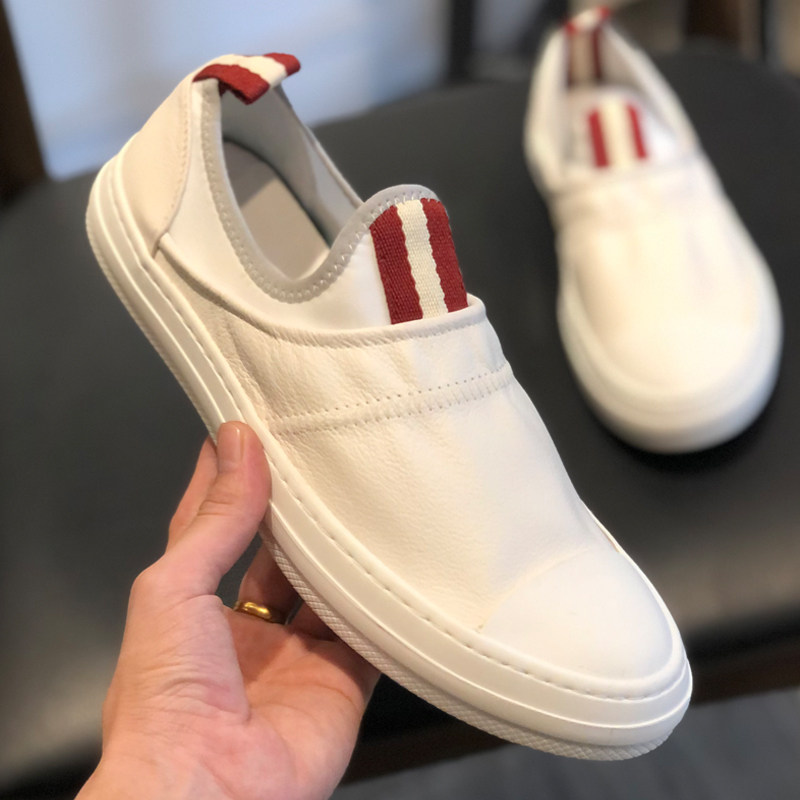 Z-z Trend ~ a foot pedal small white shoe male 100 lap 2021 new genuine leather slim casual shoes subtidal shoes