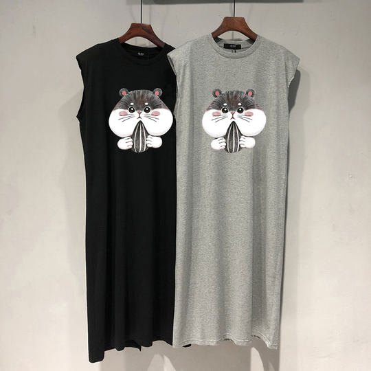 Maternity Dress, Summer Dress, Korean Style, Pure Cotton, Thin Vest Dress, Summer Sweet Elegant, Sleeveless Long Dress, Summer Style