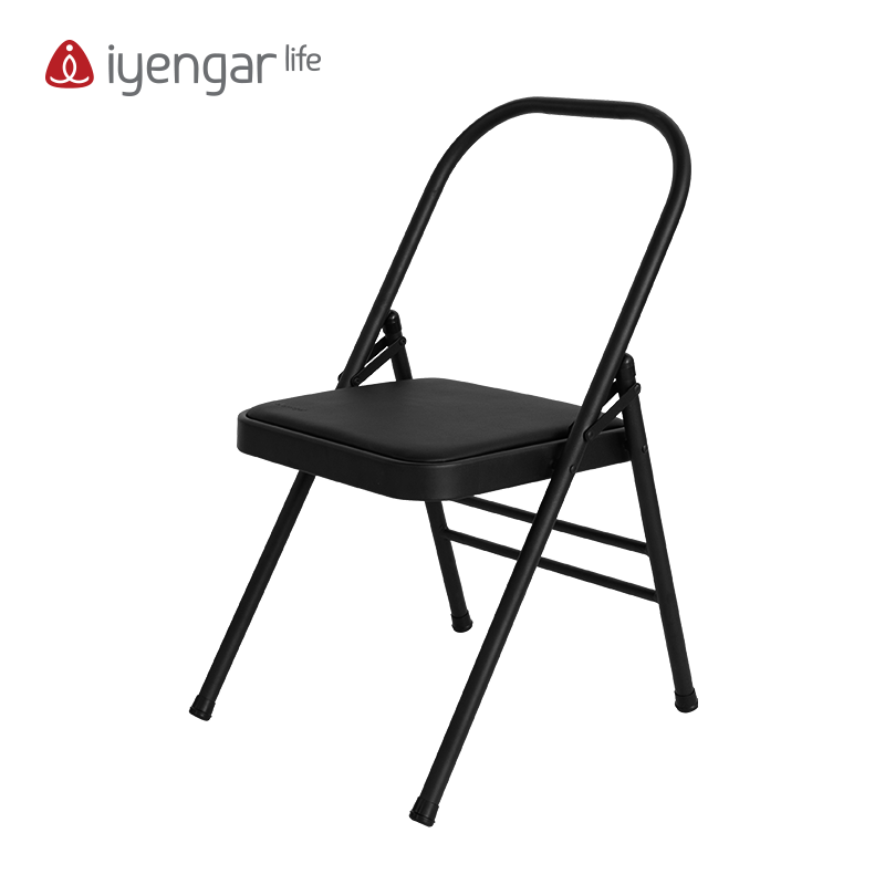 Iyengar Yoga Chair with Two Horizontal Bars, Professional Auxiliary Folding Chair for Home Use, Inversion Yoga Stool, Life Flagship Store