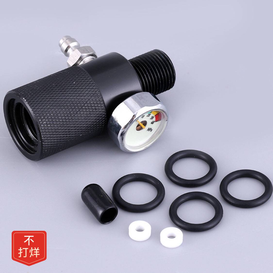 (48 hours shipping)40mpa double hole pressure gauge with pressure gauge Night display inflatable converter 8