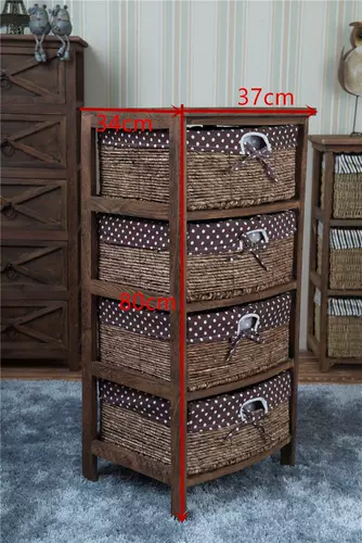 Простая сплошная древесина прикроватное шкаф INS Fengjo -редактированное шкаф Узкий шкаф Небольшой шкаф