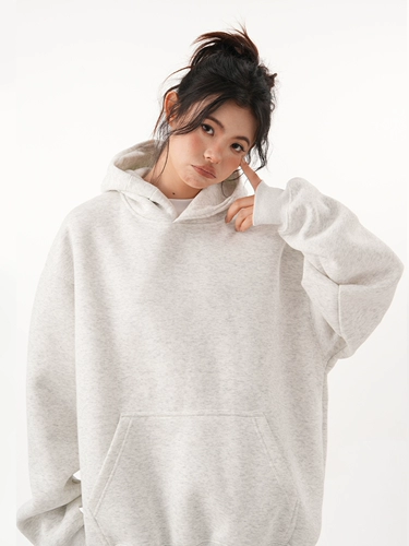 BWKA Черная короткая демисезонная цветная толстовка с капюшоном, оверсайз, изысканный стиль