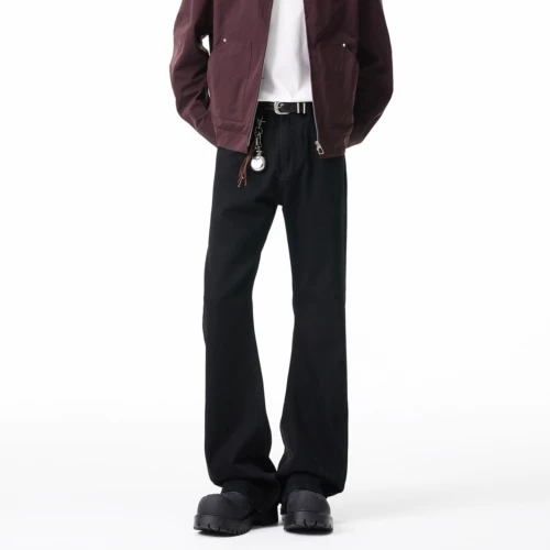 Черные джинсы Bootcut BWKA Paris для женщин и мужчин, весенние прямые брюки высокого класса с чистым кроем